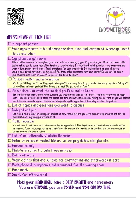 tick list appointments