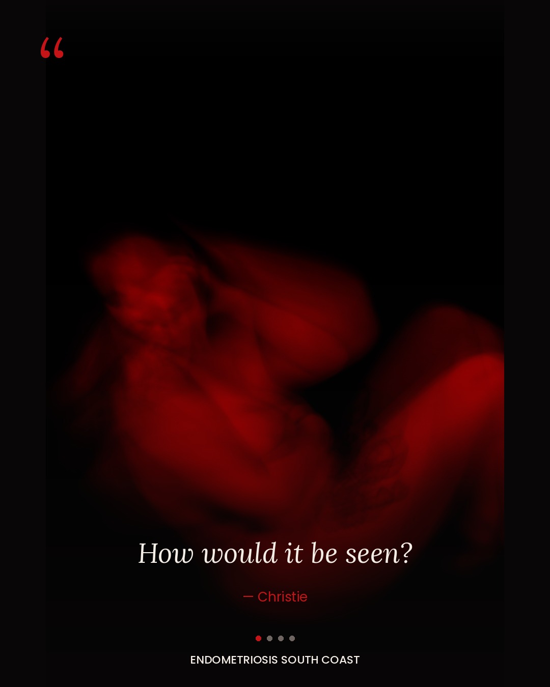 picture of an art photograph of a person with endometriosis in pain